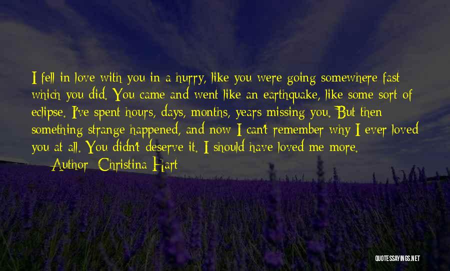 I Have Fell In Love With You Quotes By Christina Hart