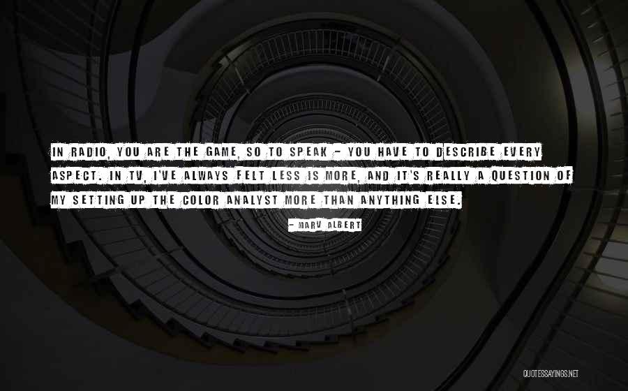 I Have Felt It Quotes By Marv Albert I Have Felt It Quotes By Marv Albert