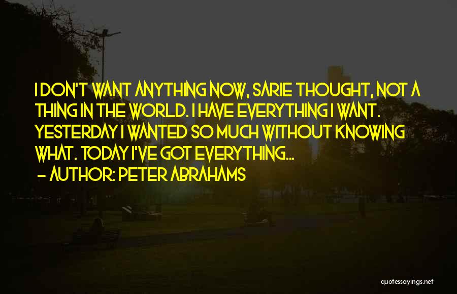 I Have Got Everything Quotes By Peter Abrahams