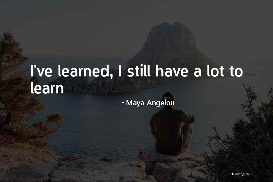 I Have Learned A Lot Quotes By Maya Angelou I Have Learned A Lot Quotes By Maya Angelou