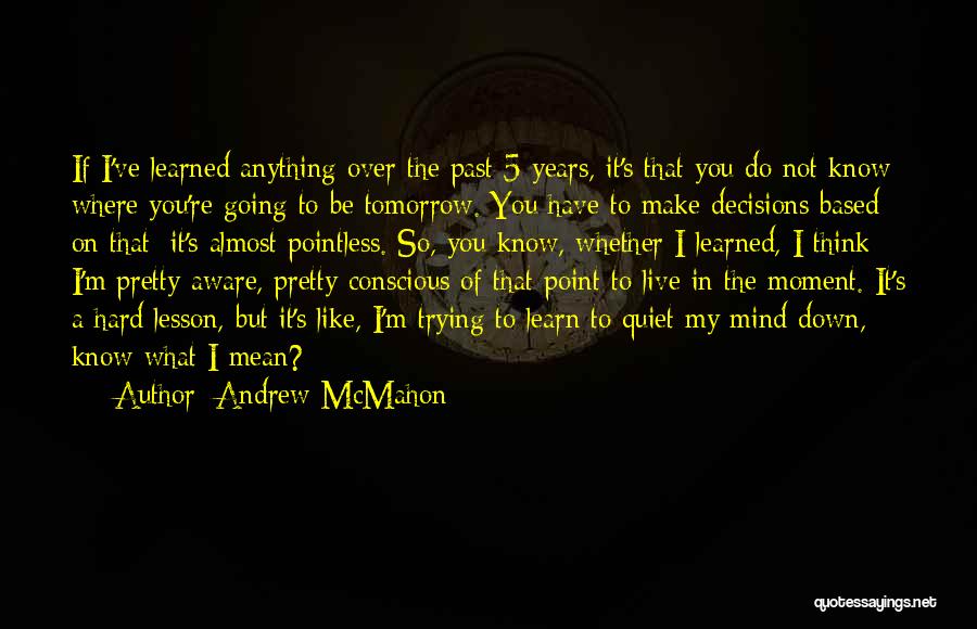 I Have Learned My Lesson Quotes By Andrew McMahon