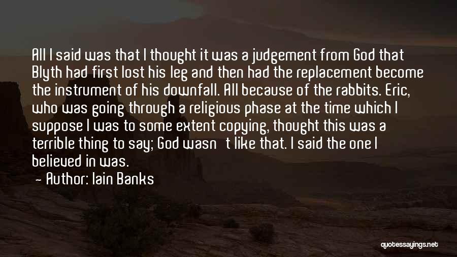 I Have Lost Faith In You Quotes By Iain Banks