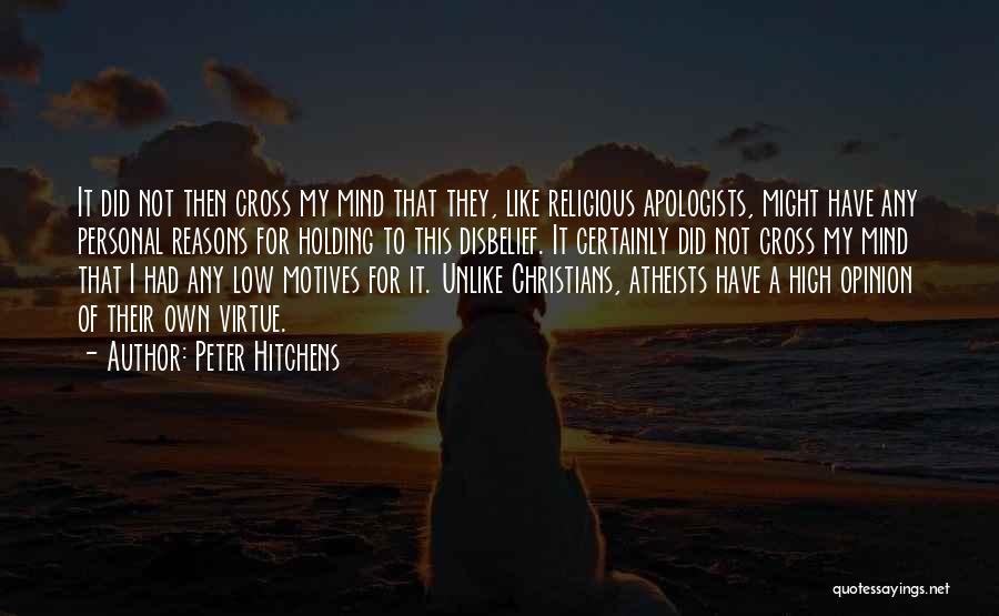 I Have My Reasons Quotes By Peter Hitchens