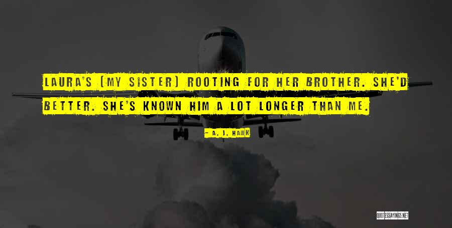 I Have No Brother And Sister Quotes By A. J. Hawk I Have No Brother And Sister Quotes By A. J. Hawk