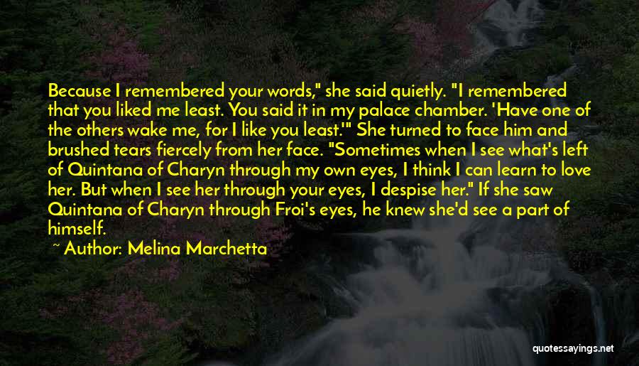 I Have Tears In My Eyes Quotes By Melina Marchetta