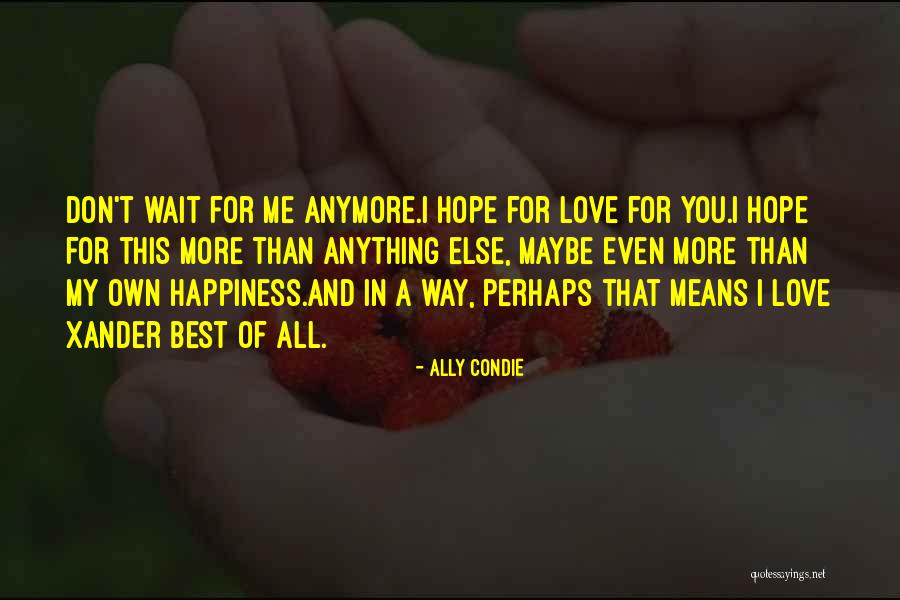 I Hope For Happiness Quotes By Ally Condie