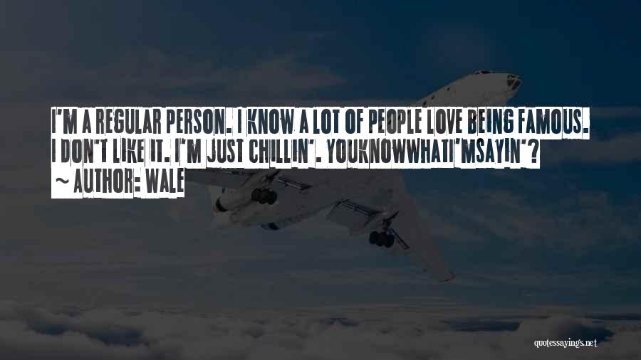 I Just Chillin Quotes By Wale