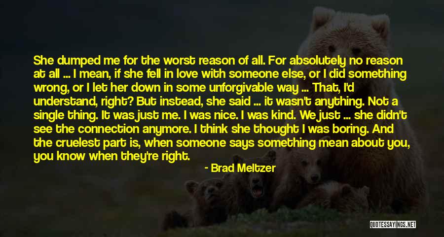 I Just Fell In Love With You Quotes By Brad Meltzer