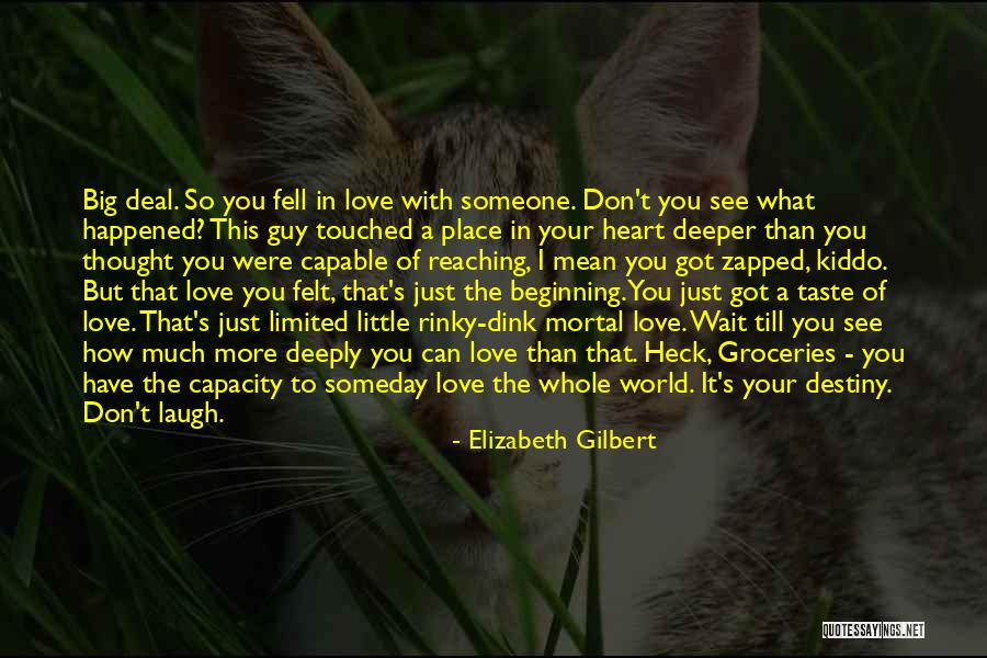 I Just Fell In Love With You Quotes By Elizabeth Gilbert