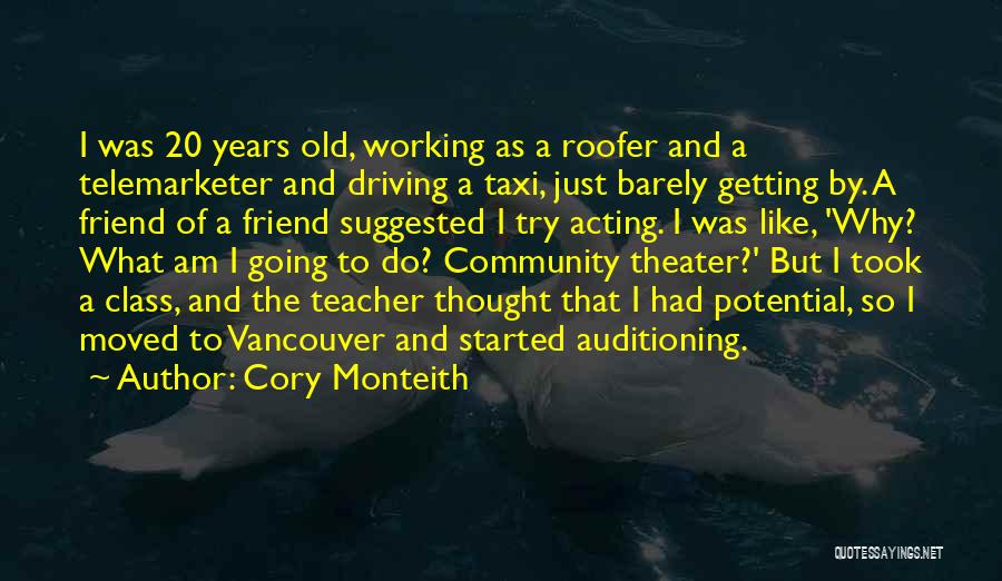 I Just Had A Thought Quotes By Cory Monteith