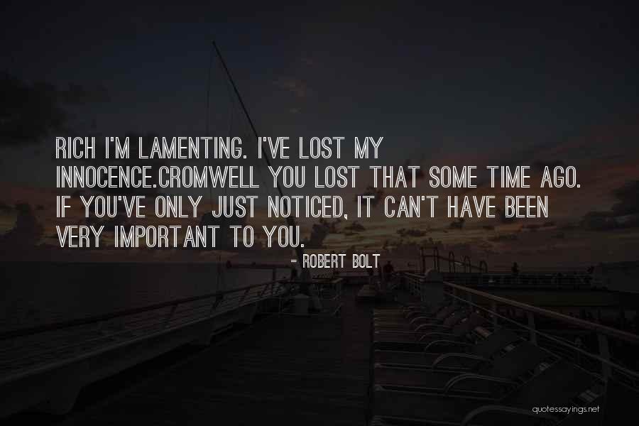 I Just Lost You Quotes By Robert Bolt