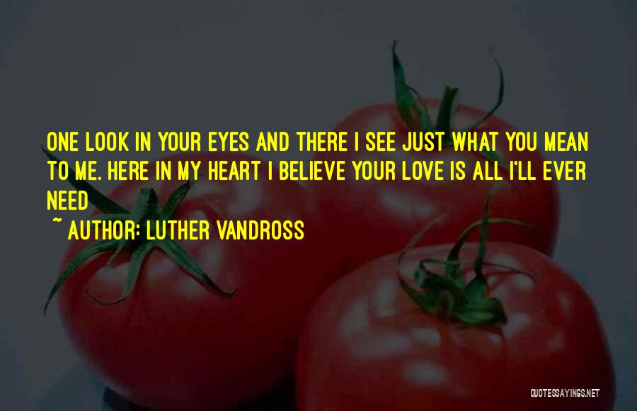 I Just Need You To Love Me Quotes By Luther Vandross