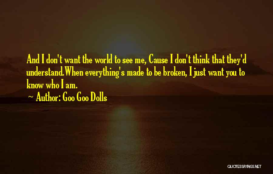 I Just Want To Know Who I Am Quotes By Goo Goo Dolls