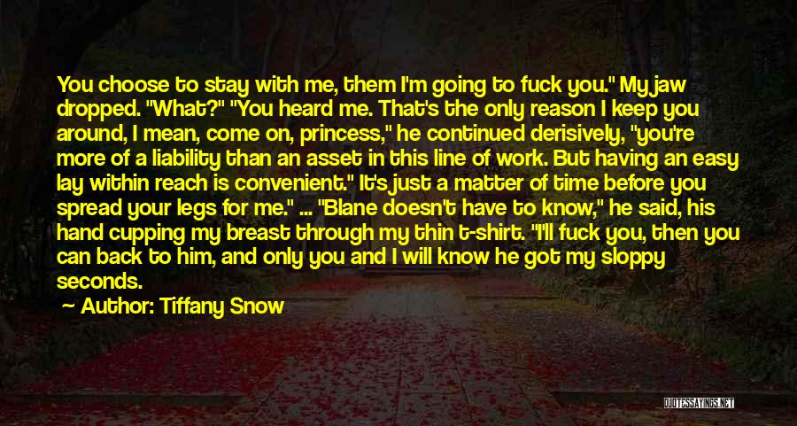 I Keep Going Back To Him Quotes By Tiffany Snow