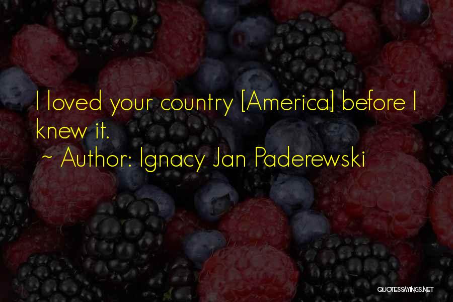 I Knew I Loved You Quotes By Ignacy Jan Paderewski