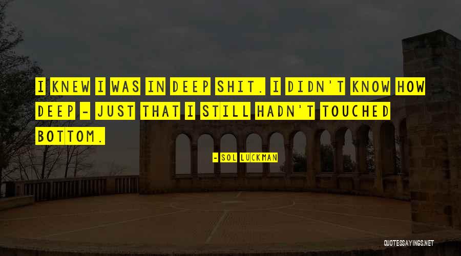 I Knew You Were Trouble Quotes By Sol Luckman I Knew You Were Trouble Quotes By Sol Luckman