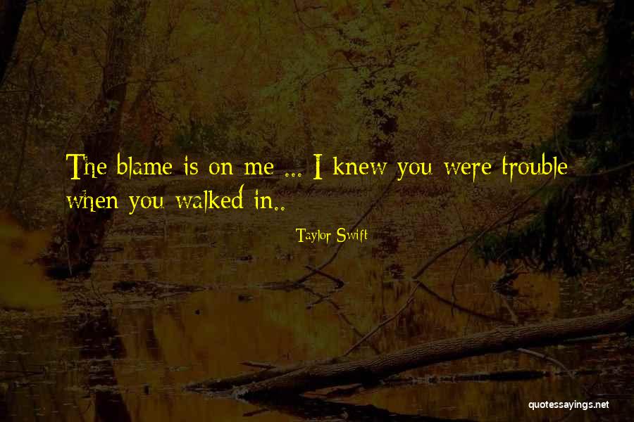 I Knew You Were Trouble Quotes By Taylor Swift