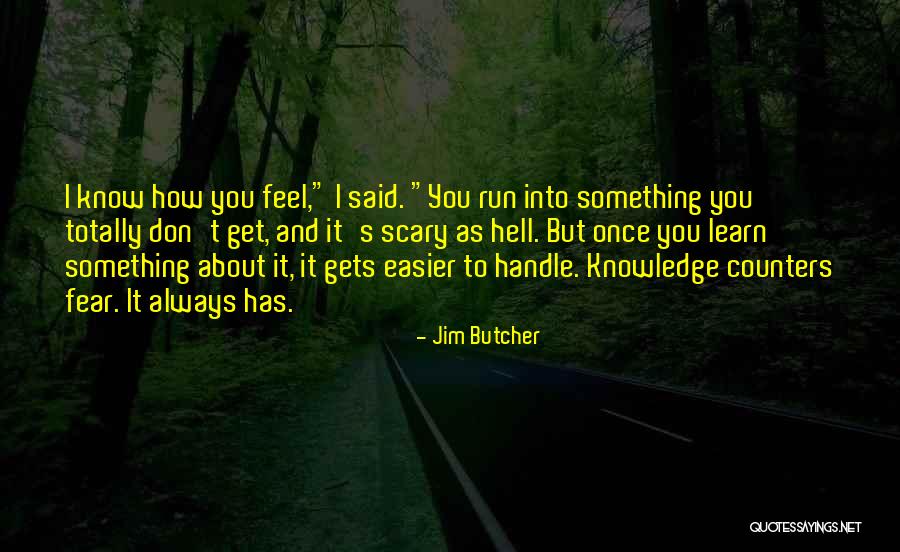 I Know How It Feel Quotes By Jim Butcher