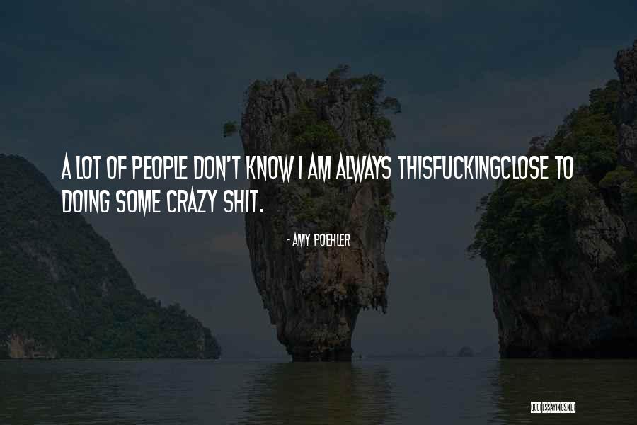 I Know I Am Crazy Quotes By Amy Poehler I Know I Am Crazy Quotes By Amy Poehler