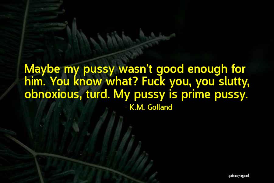 I Know I Am Not Good Enough Quotes By K.M. Golland