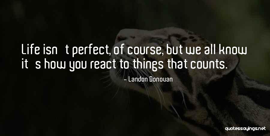 I Know I May Not Be Perfect Quotes By Landon Donovan