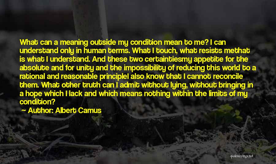 I Know My Limits Quotes By Albert Camus