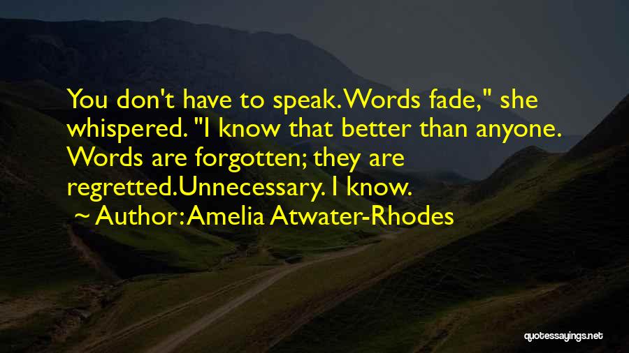 I Know You Better Than Anyone Quotes By Amelia Atwater-Rhodes