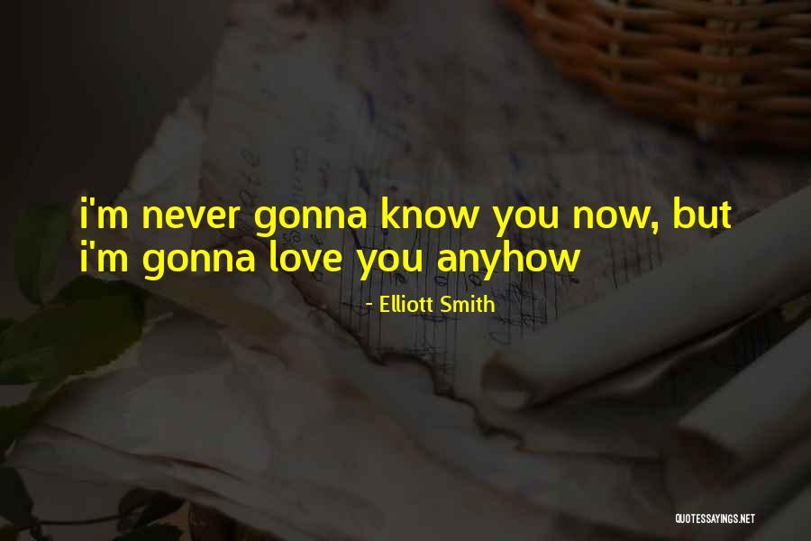 I Know You Now Quotes By Elliott Smith