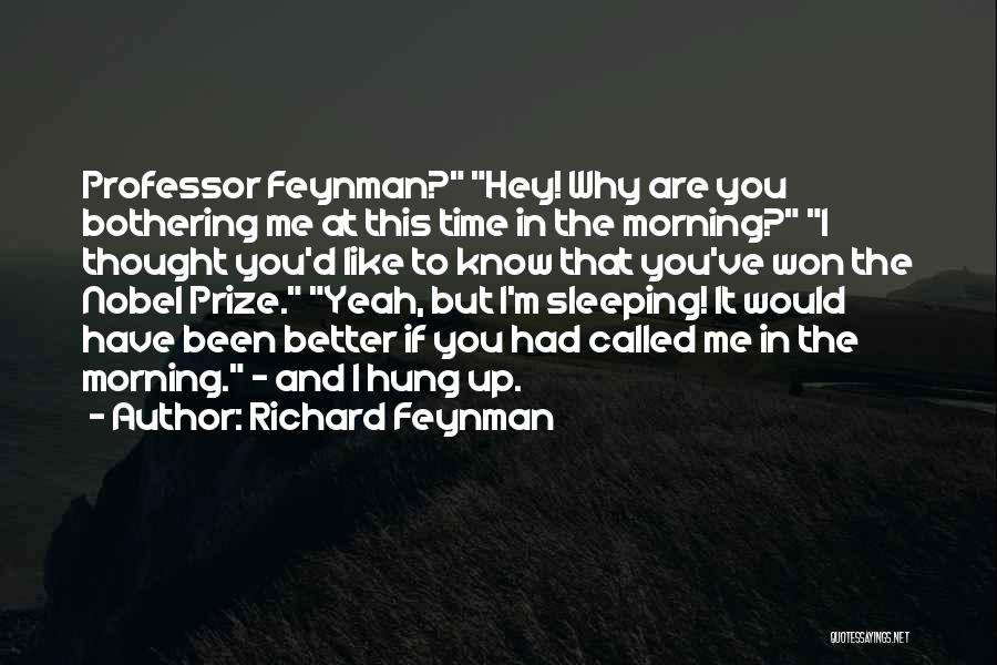 I Know You're Sleeping But Quotes By Richard Feynman