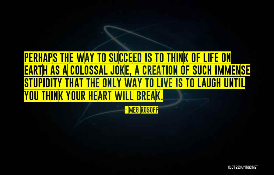 I Laugh At Your Stupidity Quotes By Meg Rosoff I Laugh At Your Stupidity Quotes By Meg Rosoff