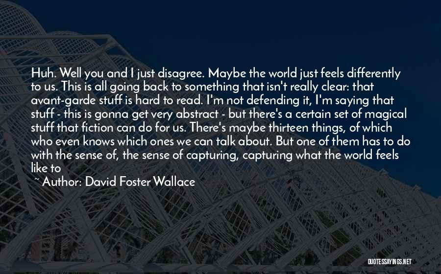 I Like The Way You Talk Quotes By David Foster Wallace