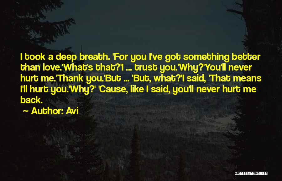 I Ll Never Hurt You Quotes By Avi