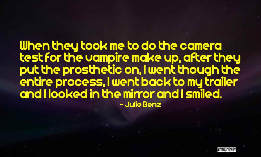 I Looked In The Mirror Quotes By Julie Benz I Looked In The Mirror Quotes By Julie Benz