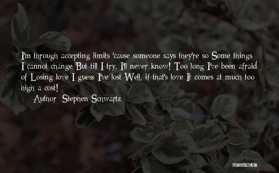 I Lost Someone I Love Quotes By Stephen Schwartz
