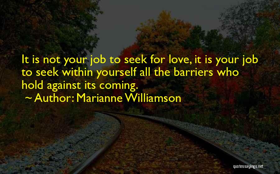 I Love My Job Inspirational Quotes By Marianne Williamson