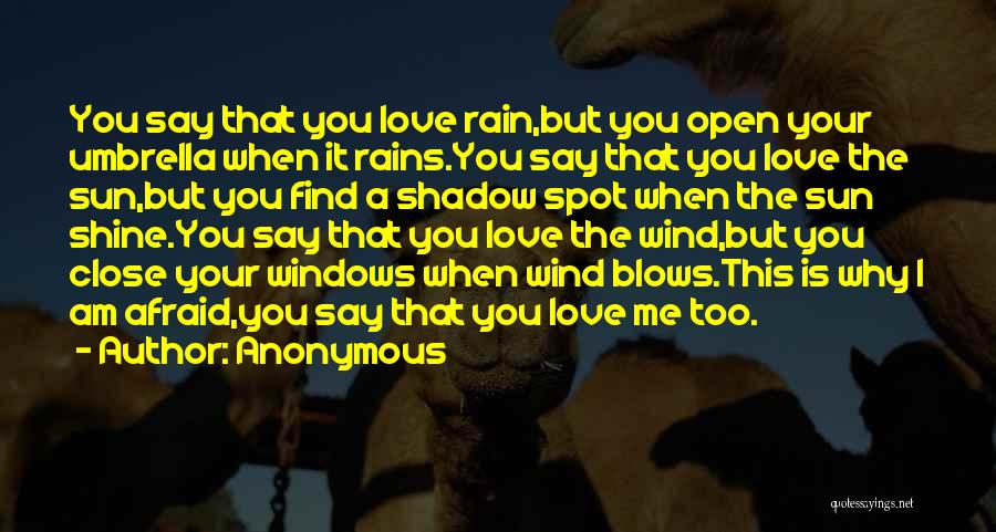 I Love Rain Quotes By Anonymous