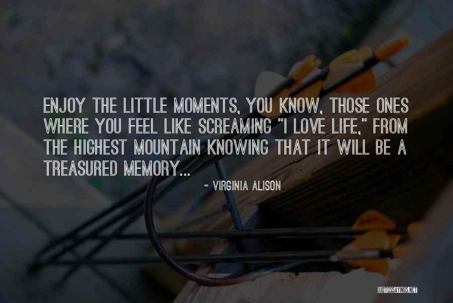 I Love Those Moments Quotes By Virginia Alison