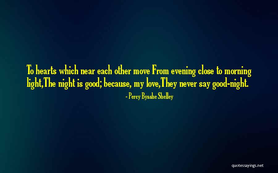 I Love You And Goodnight Quotes By Percy Bysshe Shelley