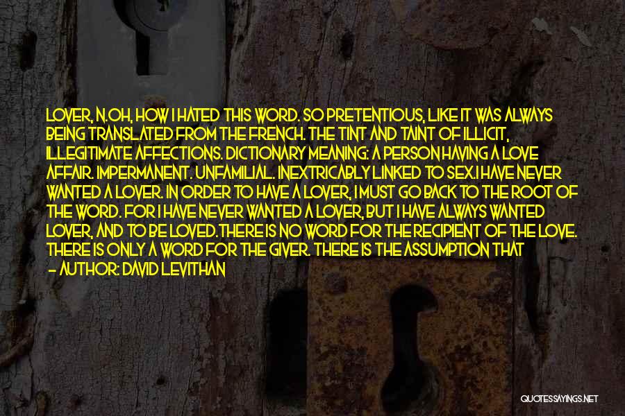 I Love You But I Have To Let You Go Quotes By David Levithan