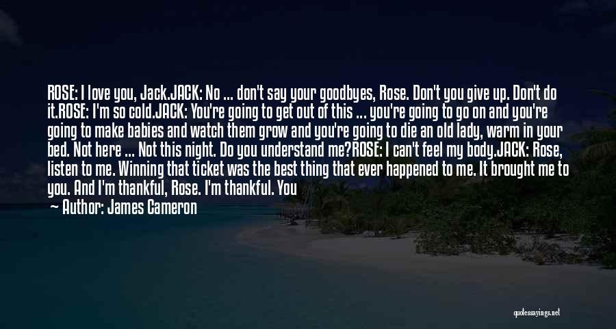 I Love You Don't Give Up On Me Quotes By James Cameron