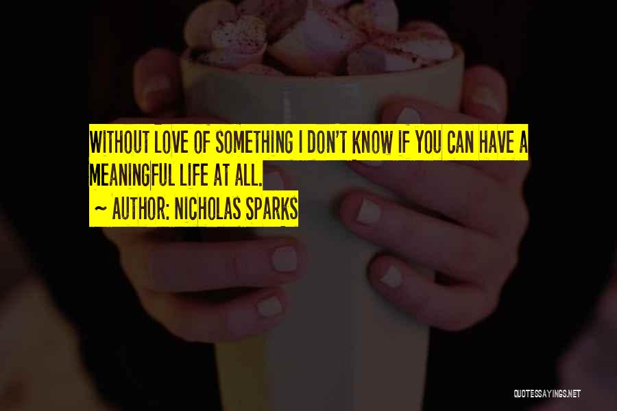 I Love You Meaningful Quotes By Nicholas Sparks