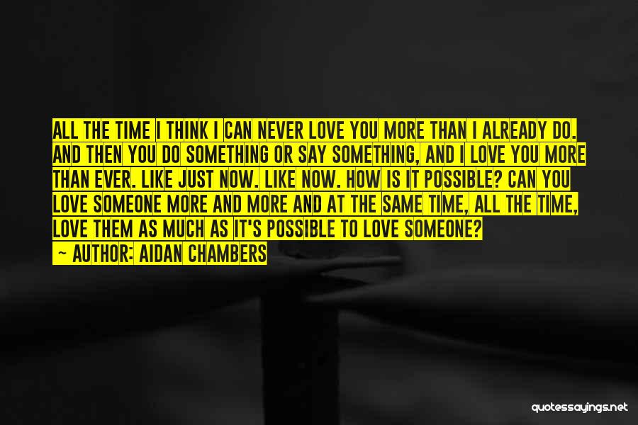 I Love You Now More Than Ever Quotes By Aidan Chambers