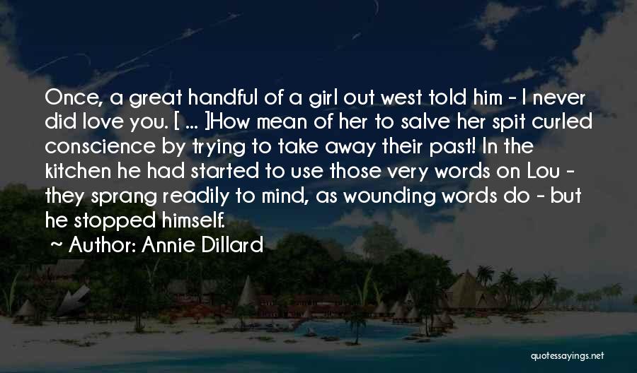 I Love You Past Quotes By Annie Dillard