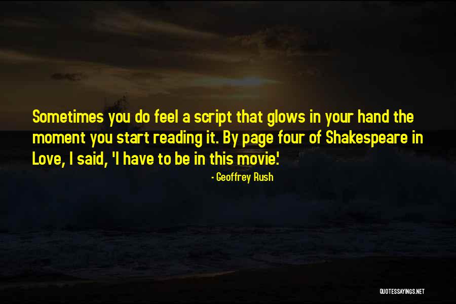 I Love You Shakespeare Quotes By Geoffrey Rush I Love You Shakespeare Quotes By Geoffrey Rush