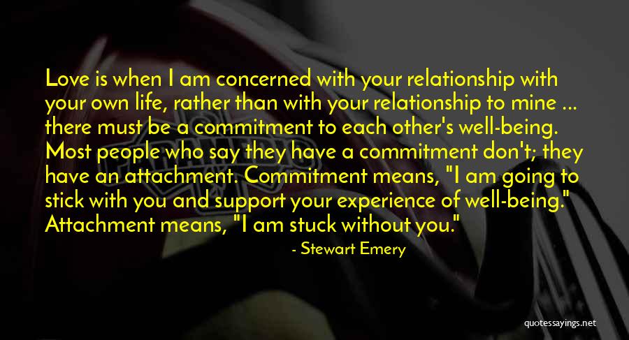 I Love You Support Quotes By Stewart Emery