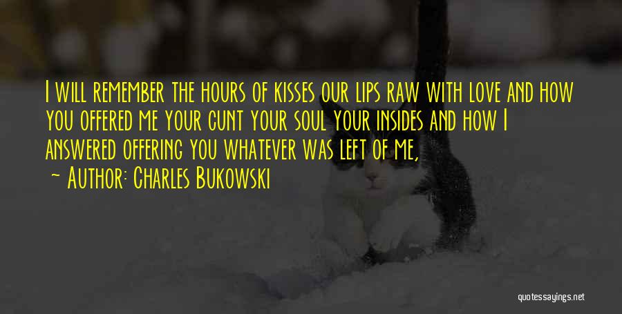 I Love Your Kisses Quotes By Charles Bukowski