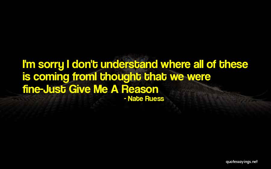 I M Sorry Quotes By Nate Ruess