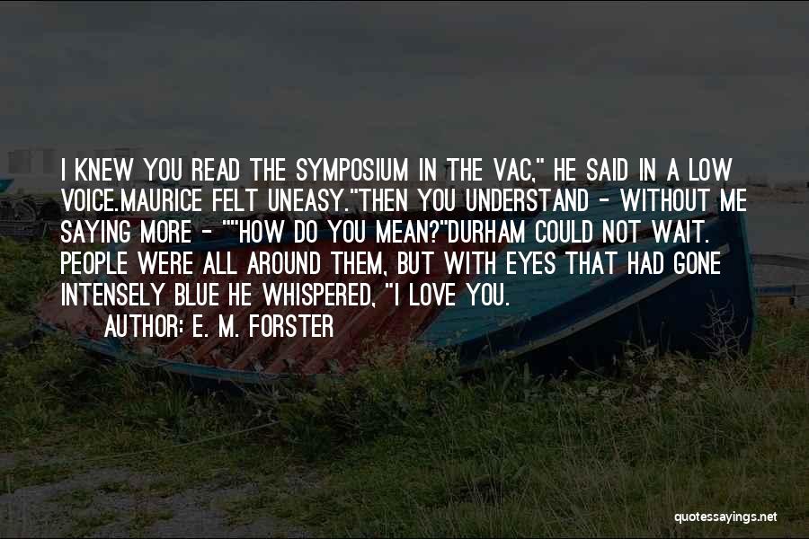 I Mean But I Love You Quotes By E. M. Forster