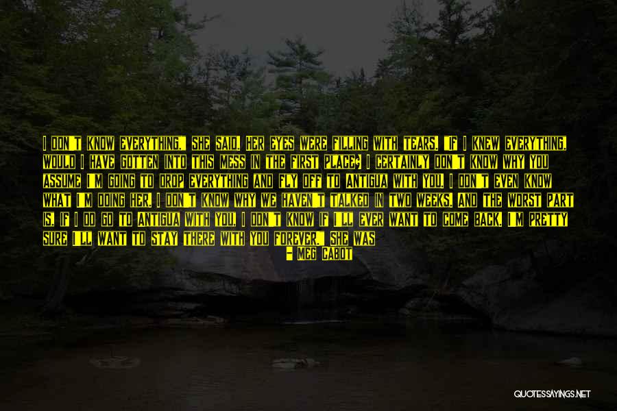 I Mess Up Everything Quotes By Meg Cabot I Mess Up Everything Quotes By Meg Cabot