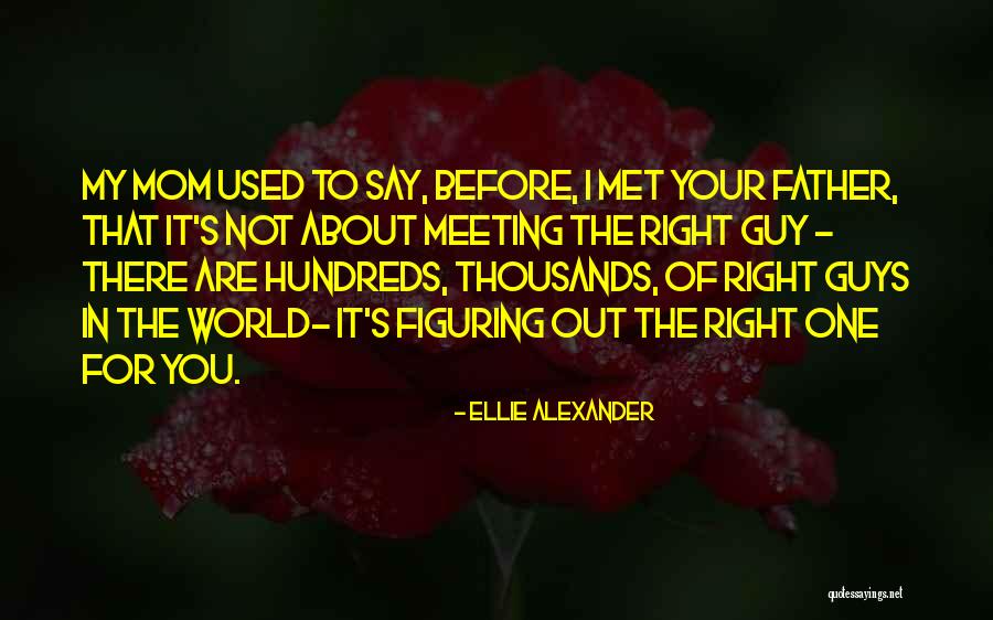 I Met My Love Quotes By Ellie Alexander